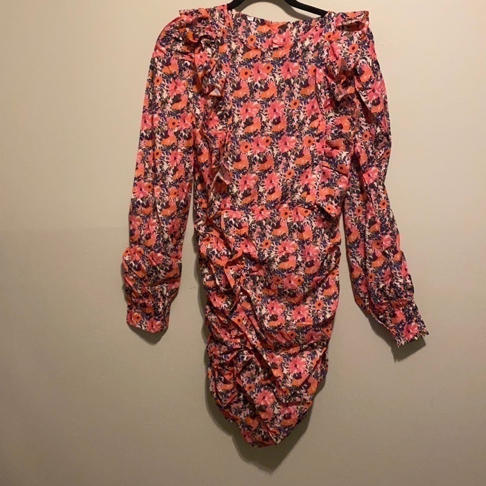 Blogger Fave Floral Ruffle Puff Sleeve Mini Dress | NWT | Small - Picture 5 of 12